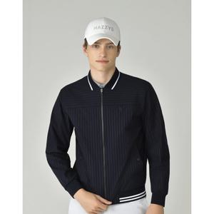 헤지스 골프 25FW 네이비 남성 핀스트라이프 스태디움 점퍼 HUJU5C614N3