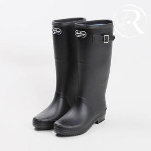 [디자이어로즈] 여성 블랙 미들레인부츠 패션장화 3cm