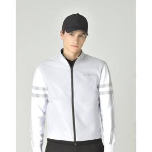 헤지스 골프 25FW 그레이 남성 라인 포인트 하이브리드 집업 니트 HUSW5C614G1