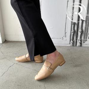 [디자이어로즈] 심플 슬림 소가죽로퍼 3cm 여성구두