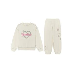 MLB키즈  스트릿 하트 아트웍 여아 맨투맨세트CL (7FS2H0356-50CRS)