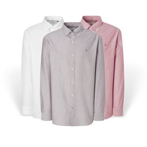 [헤지스][25FW][5컬러 택1] 남성 솔리드 옥스포드 긴팔셔츠 HZSH5F201