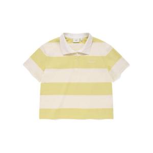 커버낫반팔티 CQK CO2402ST82-IV 우먼 크롭 럭비 티셔츠 Ivory