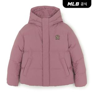 [TWS PICK][MLB공식] 25FW 바시티 빈티지 레터링 후드 숏패딩 NY (D.Pink) 3ADJV