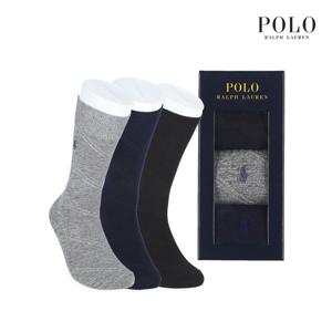 POLO 폴로 신사 사선패턴장목 3족선물세트 RL33296S