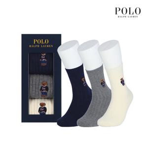 POLO 폴로 신사 베어 자수 3족선물세트 RL33228S