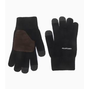 [질스튜어트ACC] [25FW]블랙 로고자수 울캐시미어혼방 스마트터치 남자장갑JUGV5F701BK