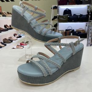 [에스콰이아]에스콰이아 여성 웨지 통굽 샌들 8cm PEFSMD675 GN