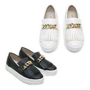 발편한슬립온 여자 금장 슈즈 캐주얼 로퍼 신발 태슬 단화 운동화