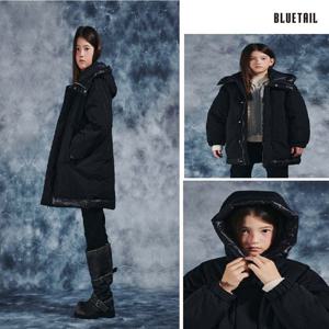 [블루테일]AZH3JP05BK 블랙 후드 롱 다운 점퍼