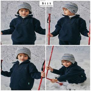 [빈BEEN]BZ71TS02NV 네이비 폴라폴리스 하프 집업 티셔츠