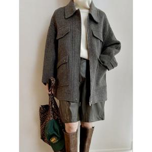 [헤레이스](울100%)포켓 핸드메이드 코트_YMSH25FW217