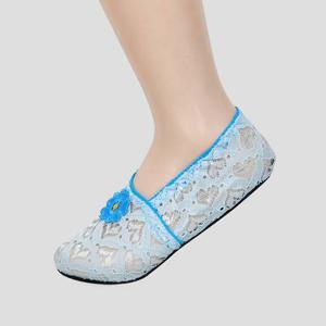 크로바 망사 여자 덧신 발등 자수꽃 하트 5P 고급