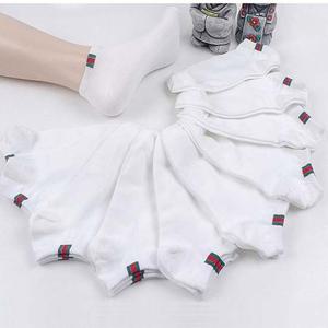 남자 10켤레 흰색 띠무지발목양말