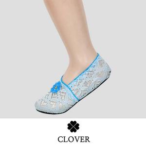 (크로바)발등 자수꽃 하트 망사 숙녀 덧신