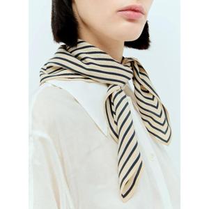 25 FW 토템 여성 시그니처 모노그램 실크 스카프 tot0257004wht