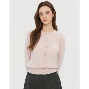 질스튜어트 뉴욕 여성 25FW 시즌오프 핑크 캐시미어100% 니트 가디건 JSSW5D810P1