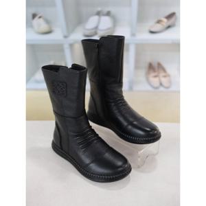 [코디엘루]소가죽 기모안감 모던 여성 미들 부츠 3cm CDSP501012