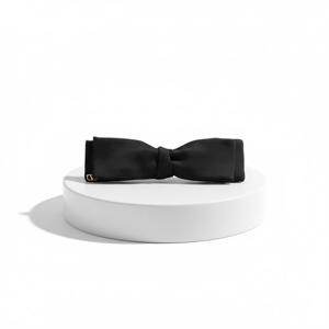 VALENTINO 25FW 블랙 V로고 시그니처 새틴 리본 헤어핀 (7W2HT00J CHJ N06  7W2HT00J CHJ N06)