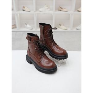 [코디엘루]소가죽 통굽 데일리 워커 부츠 5.5cm CDMD501063