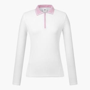 M 데상트골프웨어 GQC DP32WFTL71-BWTG 여성 긴팔 카라 티셔츠 / Bright White