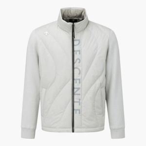 데상트골프패딩 VQA DQ42MFKOO3-LGYG 남성 웨이브 퀼팅 하이브리드 다운 점퍼 / LIGHT GREY