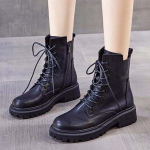 [오너클랜]인기상품 여성 4.5cm 플랫 키높이워커 겨울 털워커 앵