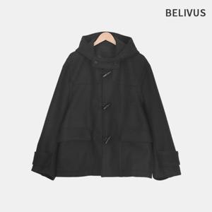 빌리버스 남자 오버핏 울혼방 떡볶이 후드 코트 BAZ003