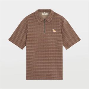 메종키츠네 요가 폭스 남녀공용 하프 집업 반팔 티셔츠 EM00204K