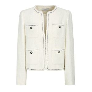 [제이제이 지고트]울 트위드 라운드넥 오픈 재킷(GPAM0JK931)