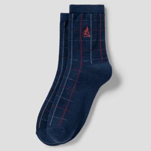 [빈폴] 남성 체크 중목 양말 - 네이비 BE61KTM15R 026