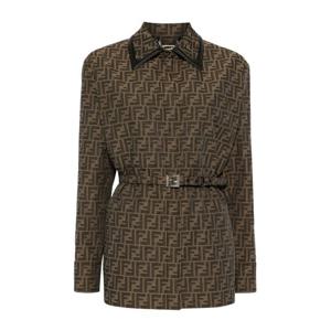 펜디 FF 자카드 캔버스 벨티드 재킷 FJ7564 A5W3 F118W