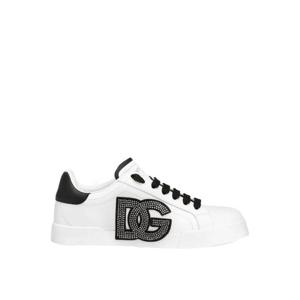 돌체앤가바나 포르토피노 라인스톤 장식 로고 스니커즈 CK2341AI411