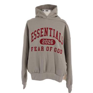 25FW 피어오브갓 에센셜 클래식 기모 후드 티셔츠 스모크그레이 192HO256862F