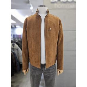 바쏘옴므 세이브존03 바쏘옴므 남자 가죽 점퍼 카멜 리얼 고트 스킨 블루종 WSAQA5UB01A