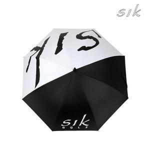 [골프존]시크골프 sik 골프 암막 자동우산_BLACK/WHITE