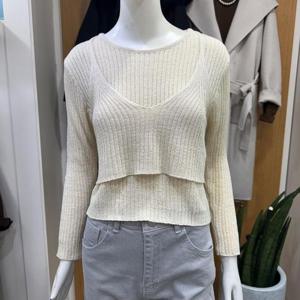 클리지 DP01 레이어드 뷔스티에 라운드 니트 CQ2WKT12