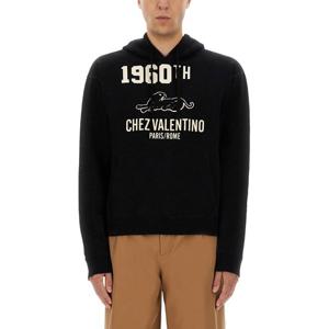 발렌티노 프론트 프린트 풀오버 후드 티셔츠 7V3MF29MB1M 9RA