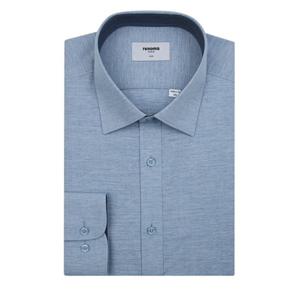 (RQSSL0108BU) (레노마 슬림핏) 카치온 솔리드 블루 긴팔와이셔츠