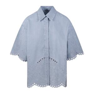 짐머만 레이스 스캘럽 헴 반팔 셔츠 7214TRS263 ICE