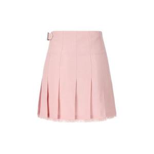 26 SS 버버리 버클 클로저 프레이드 헴 플리츠 스커트 핑크 8083030S24GIU42