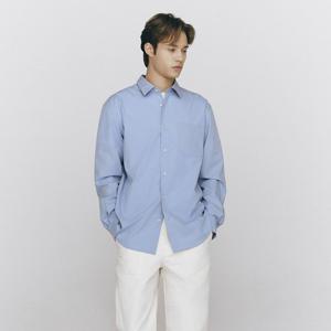 [지오다노]맨즈 포플린 셔츠 01045502 루즈핏 긴팔 봄 남방 045502