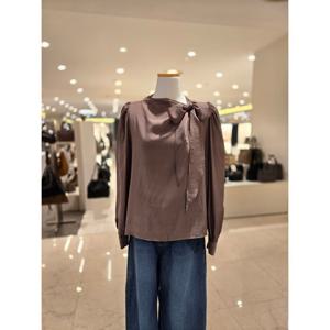 [에이비에프지]리본타이 하이넥 심플 블라우스 AGNA5HB34G