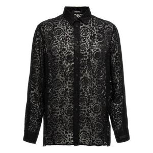 26 SS 베르사체 플로럴 레이스 디테일 비스코스 실크 셔츠 1B000 10138801A09767