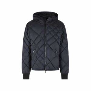 버버리 체크 나일론 푸퍼 후드 패딩 자켓 블랙 남성 8120743