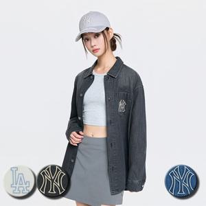 MLB 공용 바시티 레터링 데님셔츠 (3ADRV0261)