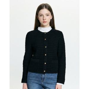 헤지스 여성 26SS 이달의헤지스/인기급상승 트위드 가디건 블랙 HSSW6A101BK
