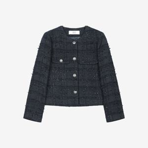 [베스띠벨리]노카라블랙트위드자켓 BLJAI2105