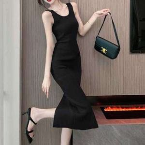 비욘드라이프 골지 민소매 니트 원피스 1004508