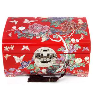 [박씨상방] 고급2단 나전굴림목단 6치적 보석함 (장태복)